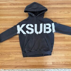 Ksubi Hoodie Mens XS Black Graphic Pullover Streetwear
